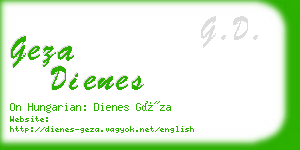 geza dienes business card